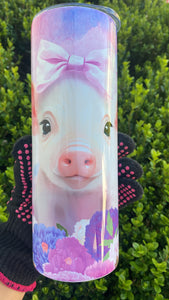 Baby Piggy Floral Tumbler