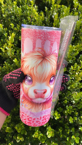 Baby cow & Pink leopard
