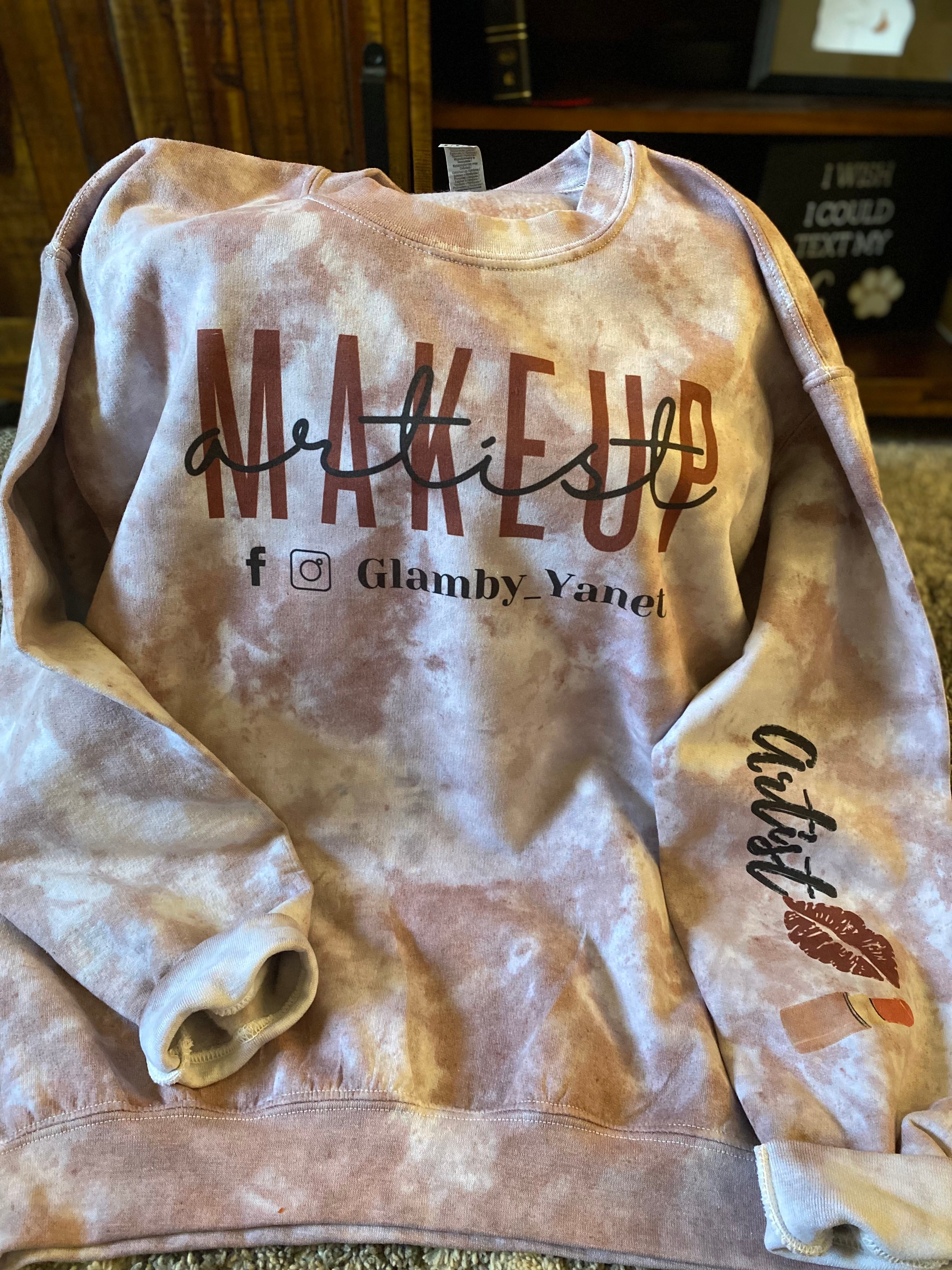 Makeup Artist  Tie-Dye Crewneck