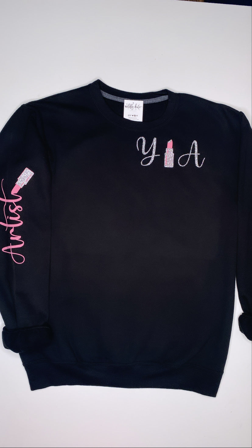 Custom Makeup Artist Crewneck Sweatshirt