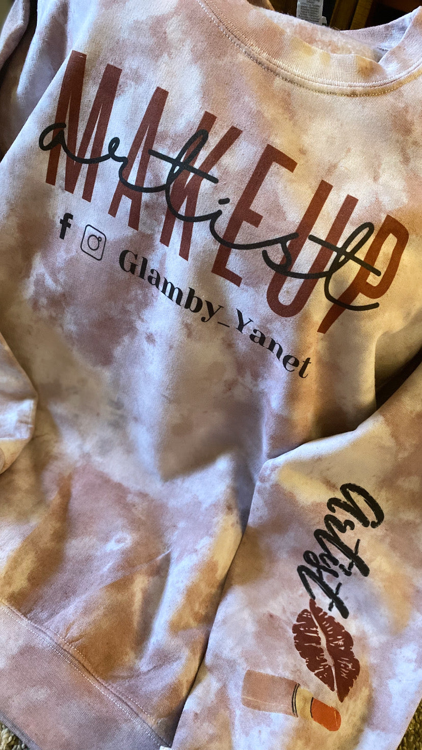 Makeup Artist  Tie-Dye Crewneck