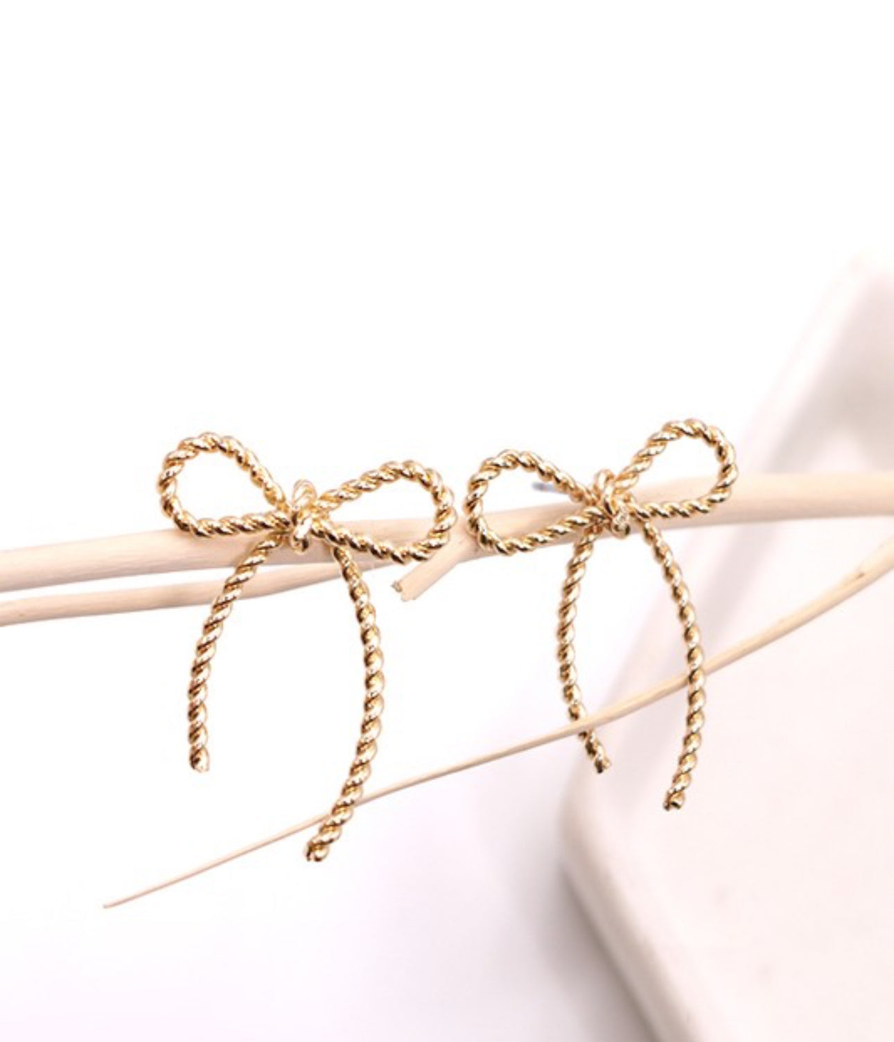 Rope Bow Stud Earrings