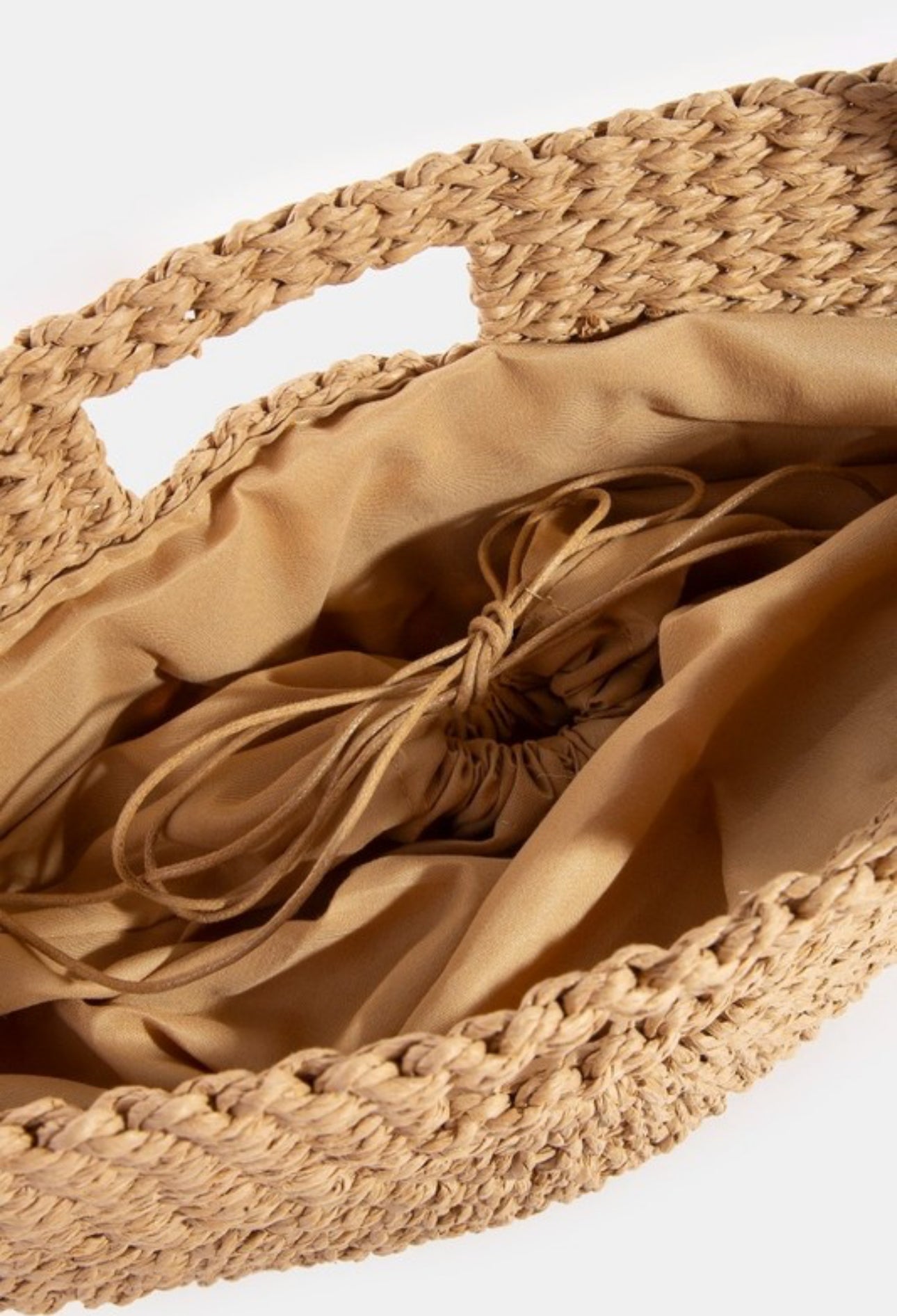 Semi Circle Woven Hand Bag