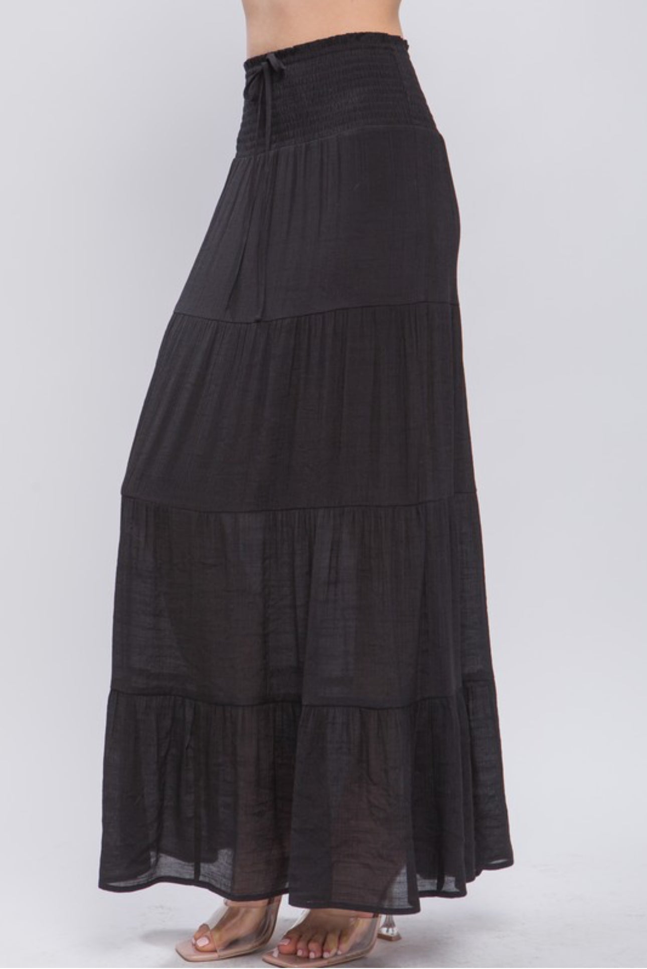 Vivia Smocked Maxi Skirt