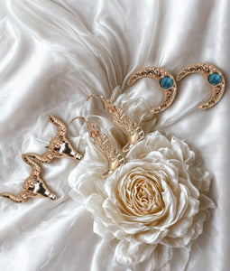 Western Bull Head Trio earrings
