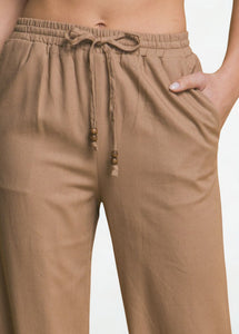 Nicole Beaded Linen Pants