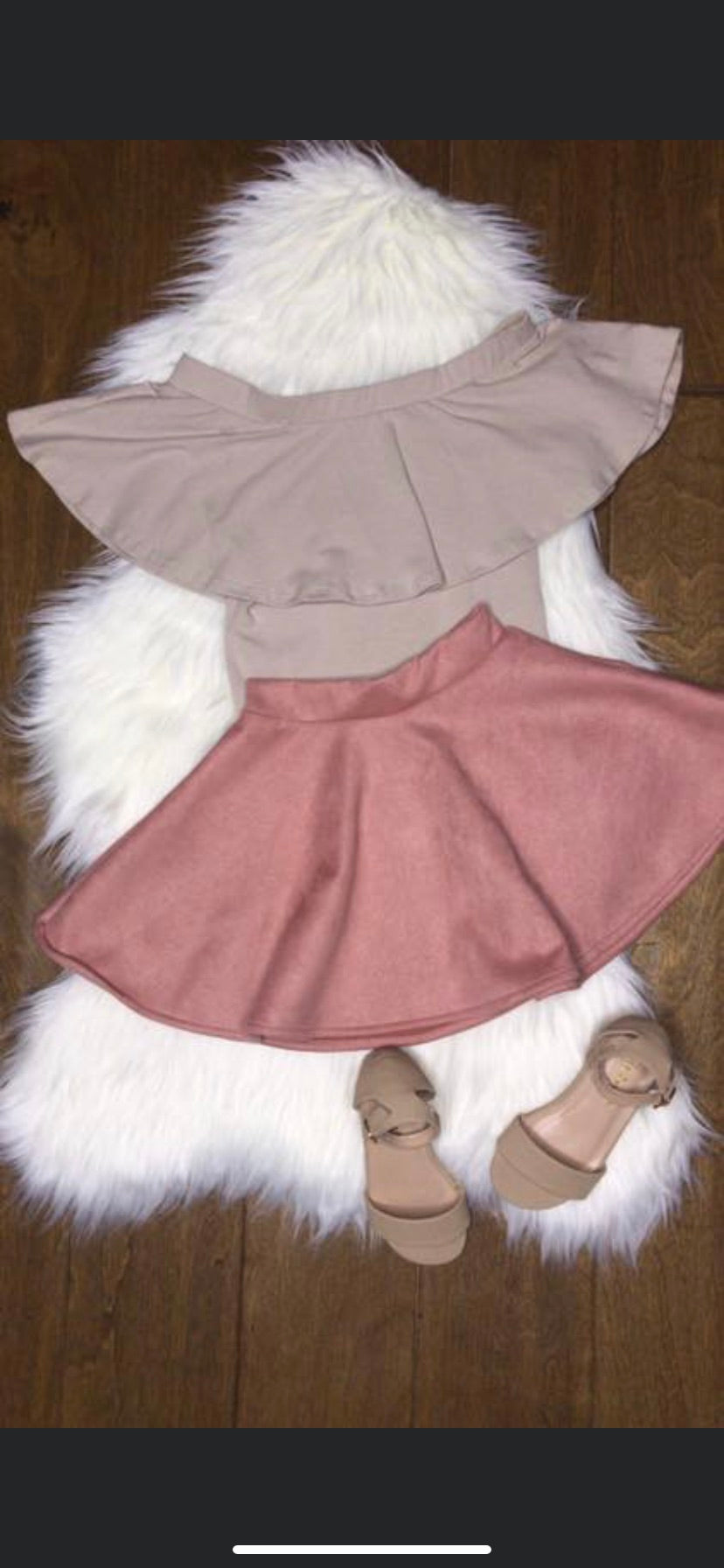 Suede Skater skirt