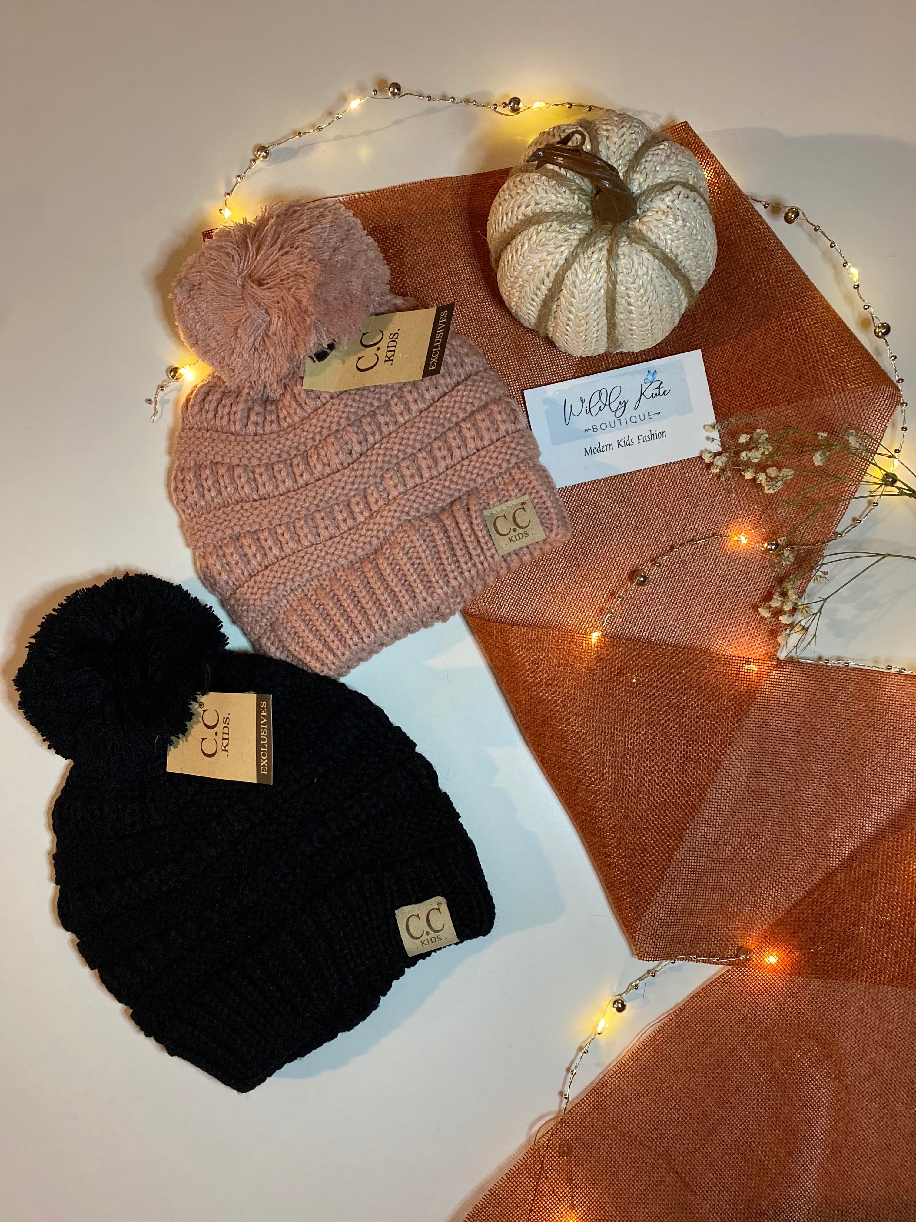Kids One Pom Beanies