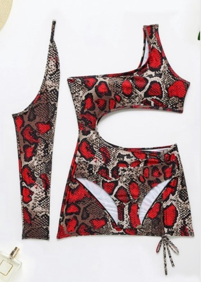 Wild in Snake skirt Swimsuit