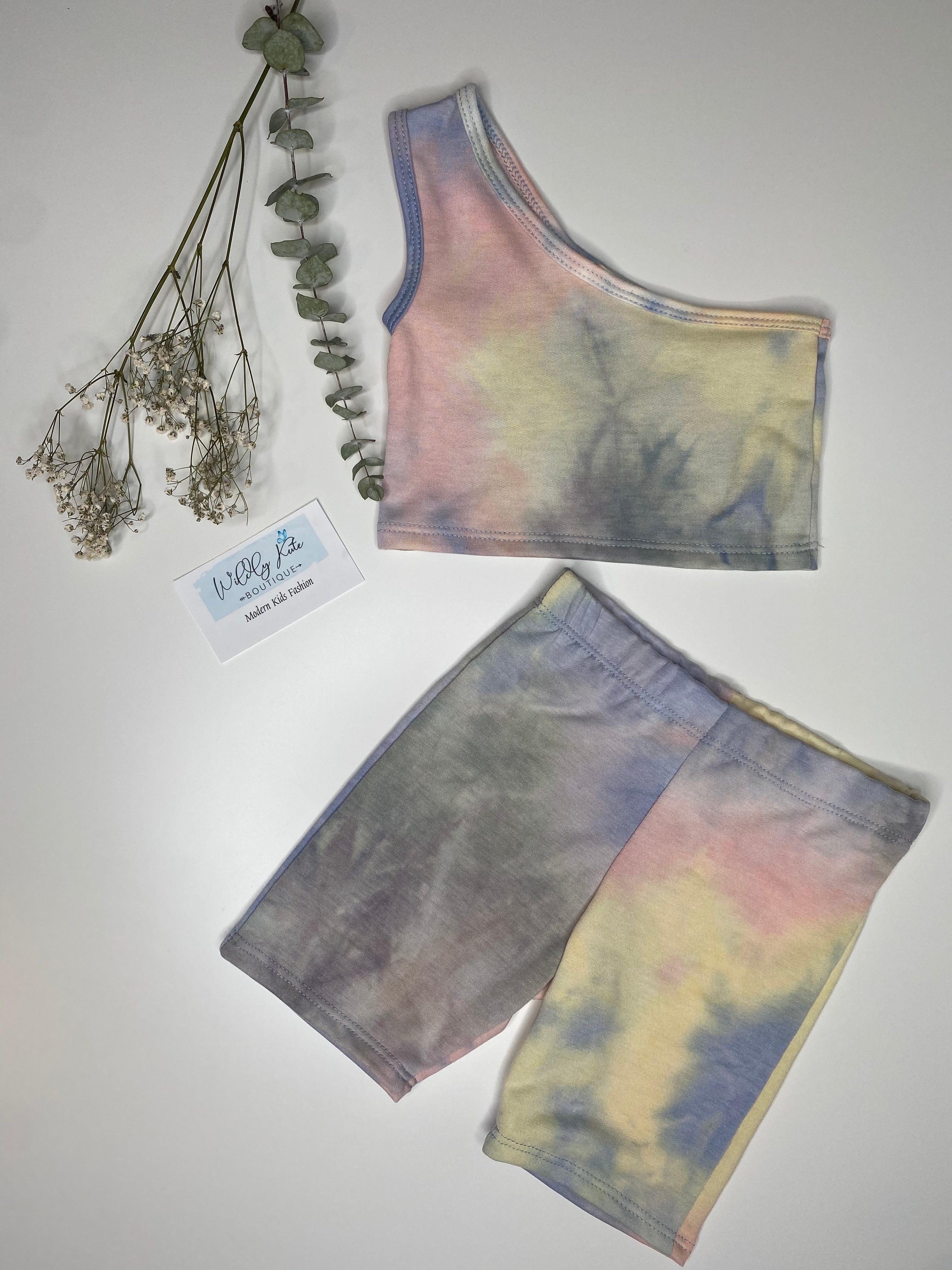 WK Tie-Dye Biker Set