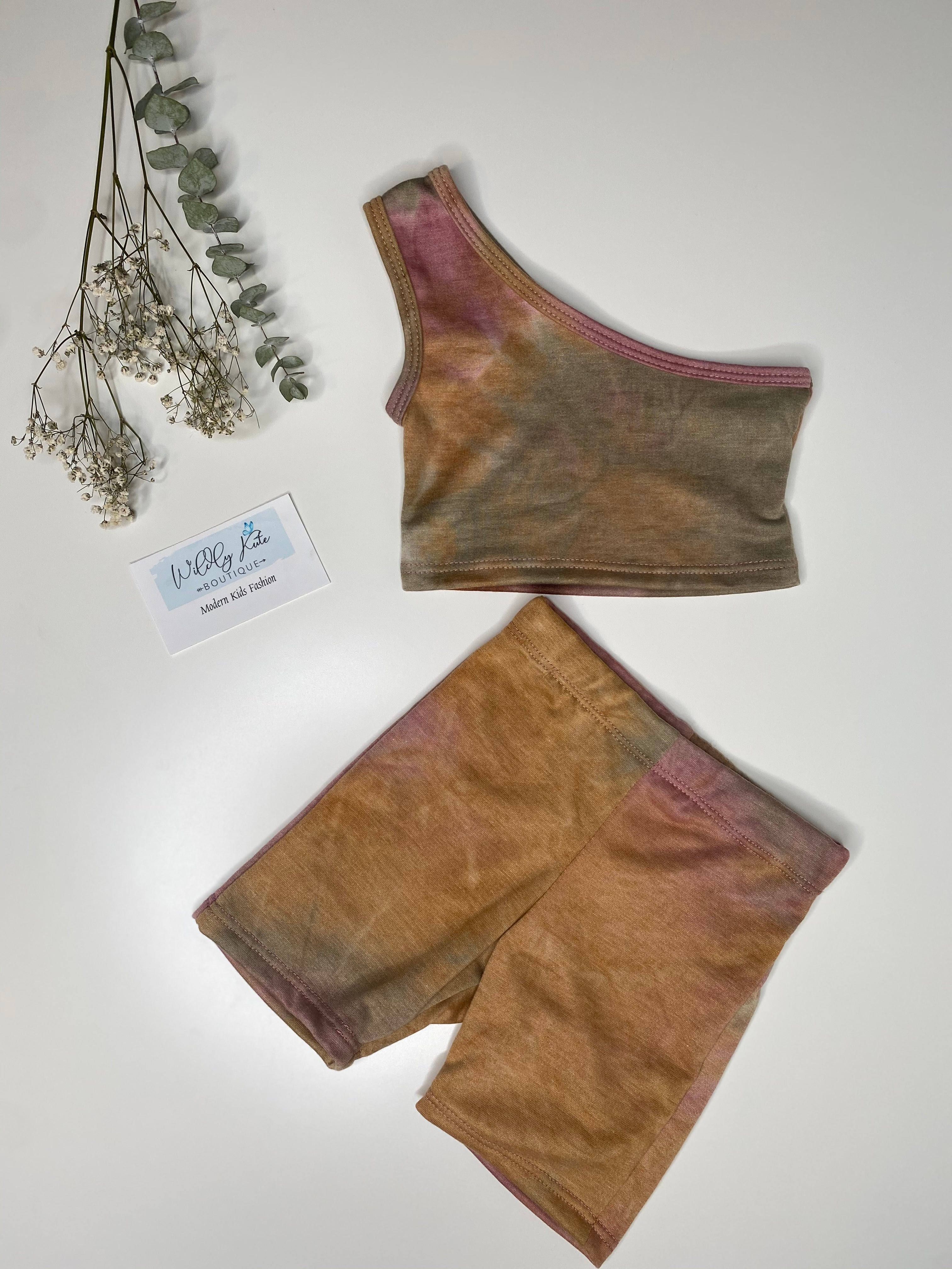 WK Tie-Dye Biker Set