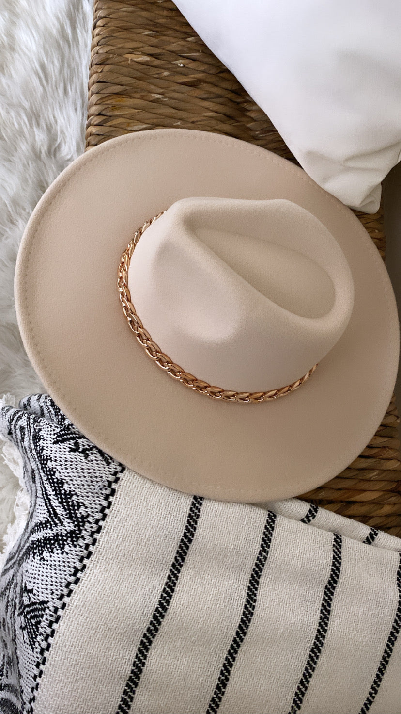 Vintage Gold Chain Fedora Hat (Adults)