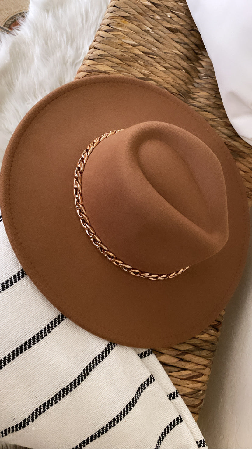 Vintage Gold Chain Fedora Hat (Adults)