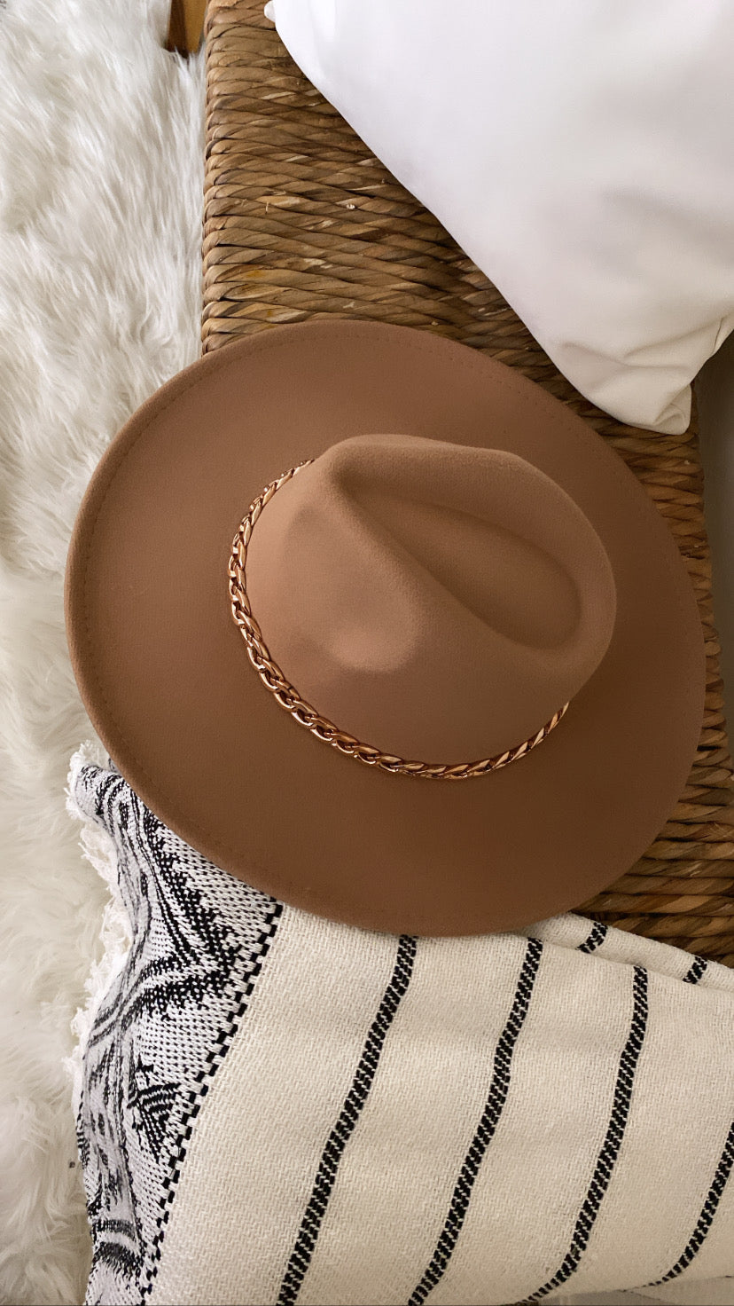 Vintage Gold Chain Fedora Hat (Adults)