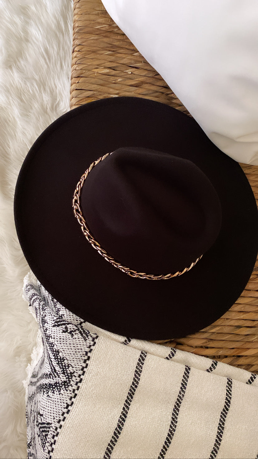 Vintage Gold Chain Fedora Hat (Adults)